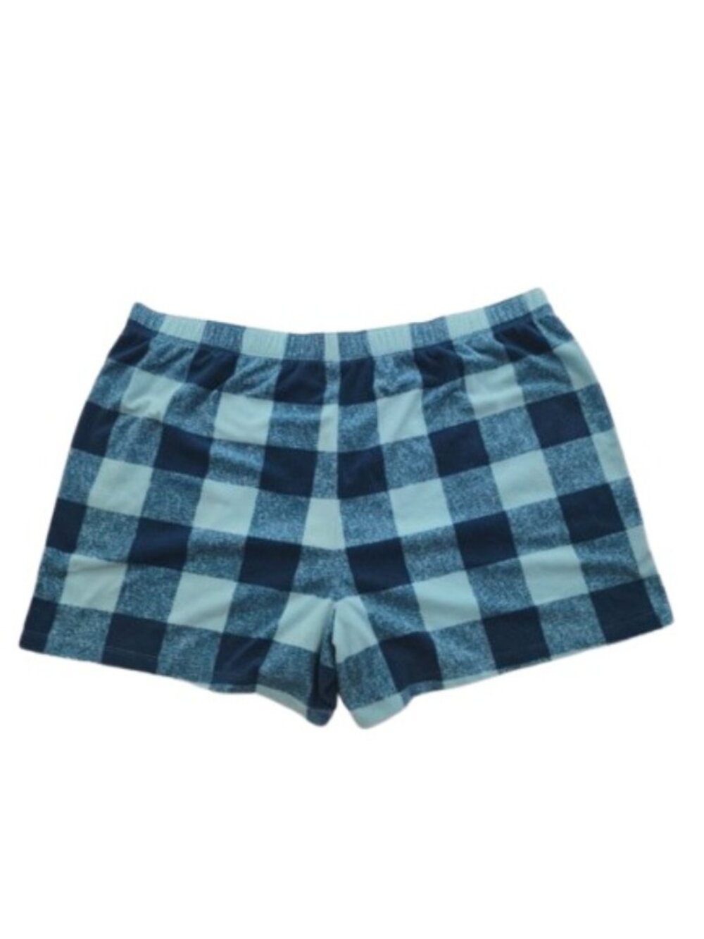 Eddie Bauer Blue Buffalo Plaid Fleece Sleep Shorts XXL